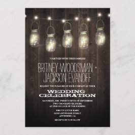Invitaciones a la boda de Rustic Barn Wood Mason J