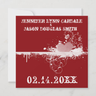 Invitaciones a la boda de San Valentín en el Coraz