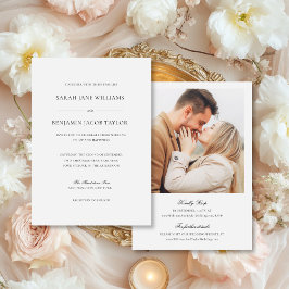 Invitaciones a la boda de Sarah Elegant con RSVP