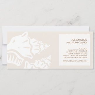 Invitaciones a la boda de Seashell Elegante diseño