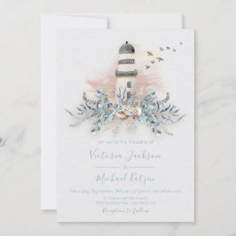 Invitaciones a la boda de Seaside Lighthouse Beach