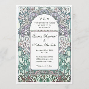 Invitaciones a la boda de Serene Art Nouveau