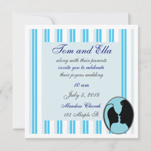 Invitaciones a la boda de silueta de Cameo Kiss