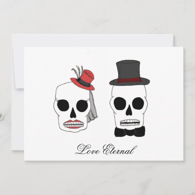 Invitaciones a la boda de Skully 2, amor eterno (Anverso)