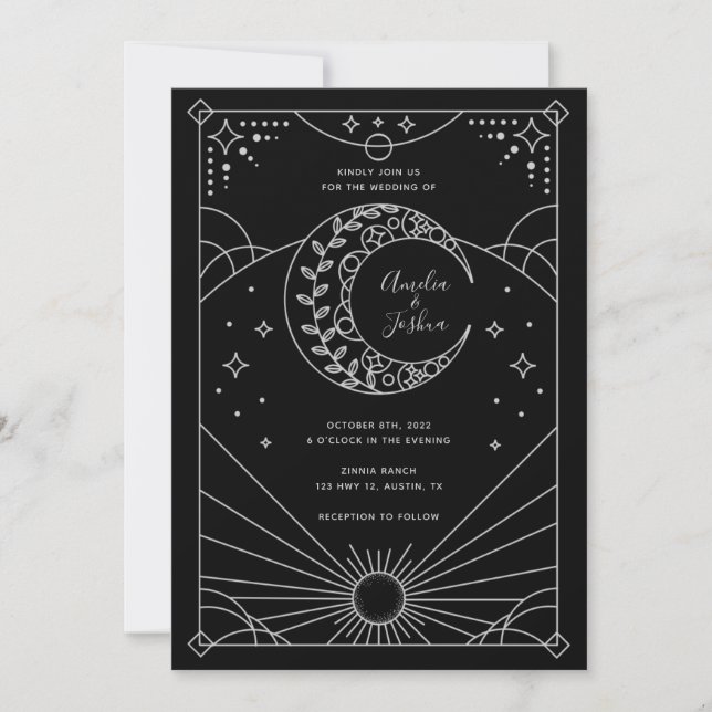 Invitaciones a la boda de Stardust (Anverso)