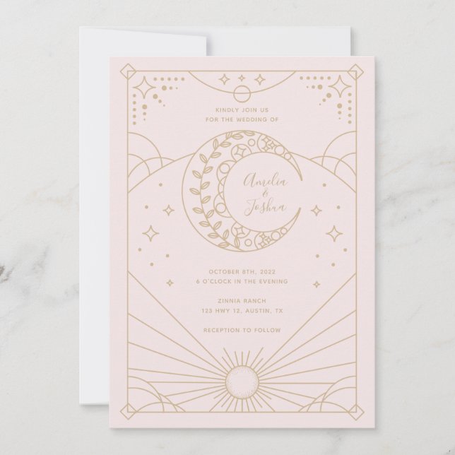 Invitaciones a la boda de Stardust (Anverso)