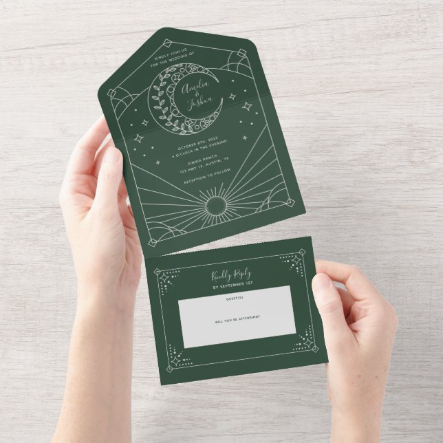Invitaciones a la boda de Stardust (desgarro)