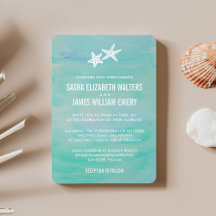 Invitaciones a la boda de Starfish Aqua Beach