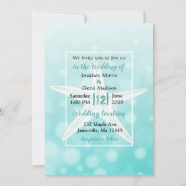 Invitaciones a la boda de Starfish Beach con burbu