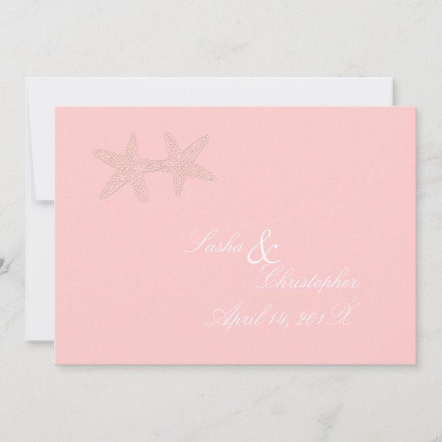 Invitaciones a la boda de Starfish de PixDezines (Anverso)