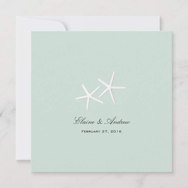 Invitaciones a la boda de Starfish Passion Persona (Anverso)