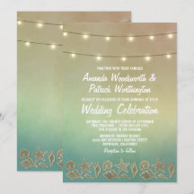 Invitaciones a la boda de Starfish y Seashell Trop