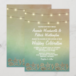 Invitaciones a la boda de Starfish y Seashell Trop