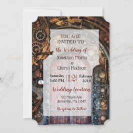 Invitaciones a la boda de Steampunk Pocket watch