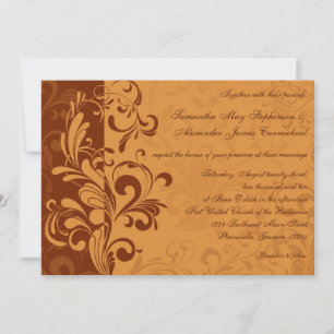 Invitaciones a la Boda de Swirl Otoño Cálida