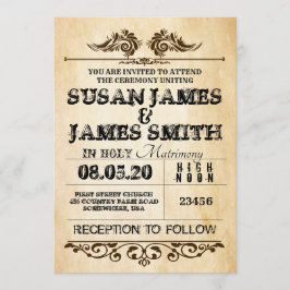 Invitaciones a la boda de temas occidentales