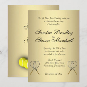 Invitaciones a la boda de tenis