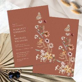 Invitaciones a la boda de Terracotta Rustic Boho