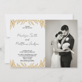 Invitaciones a la boda de trigo con foto