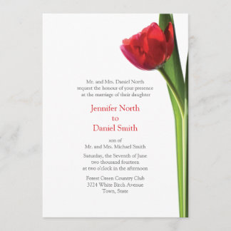 Invitaciones a la boda de Tulipanes Rojos Invitaci