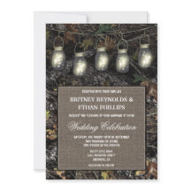 Invitaciones a la boda de un camo de caza rustico 