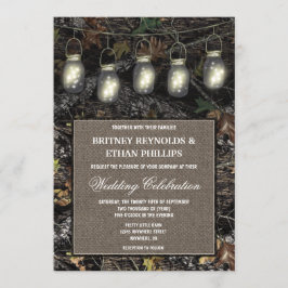Invitaciones a la boda de un camo de caza rustico 
