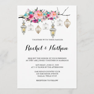 Invitaciones a la boda de un farol ruso