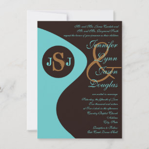 Invitaciones a la boda de un monograma de un país 
