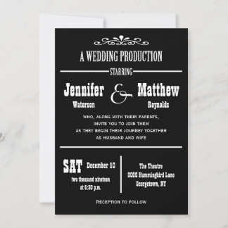 Invitaciones a la boda de un teatro divertido