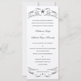 Invitaciones a la boda de una estrella en negro y