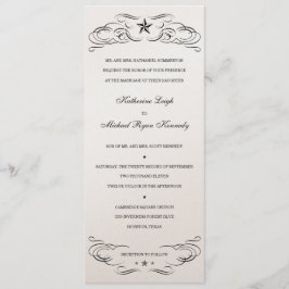 Invitaciones a la boda de una estrella en negro y