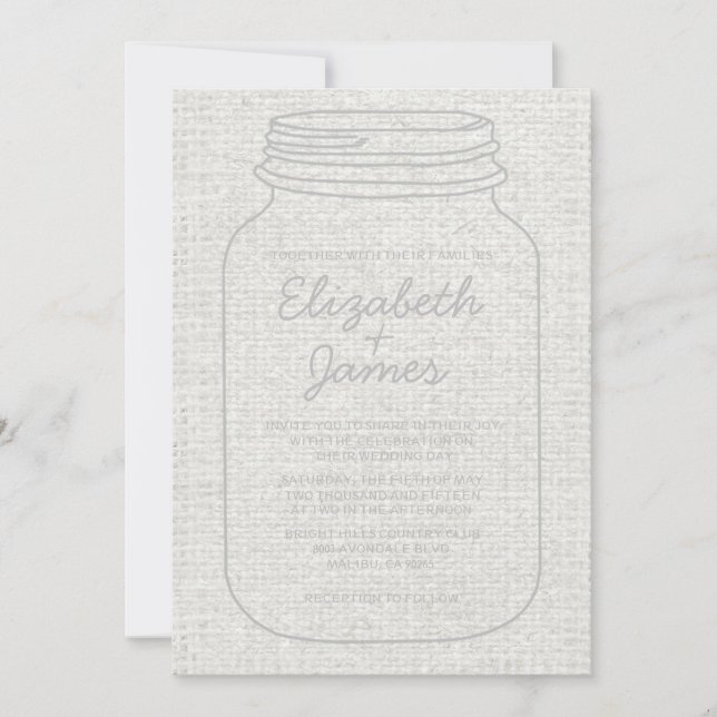 Invitaciones a la boda de una jara ruidosa de plat (Anverso)