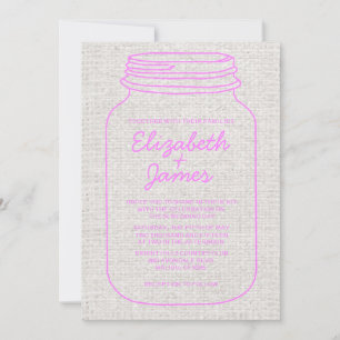 Invitaciones a la boda de una jara rusa rosa y bla