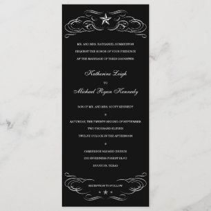 Invitaciones a la boda de una sola estrella en bla
