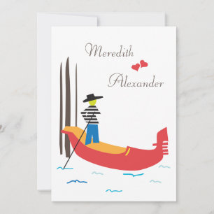 Invitaciones a la boda de Venecia en Italia