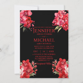 Invitaciones a la boda de verano de las orquídeas