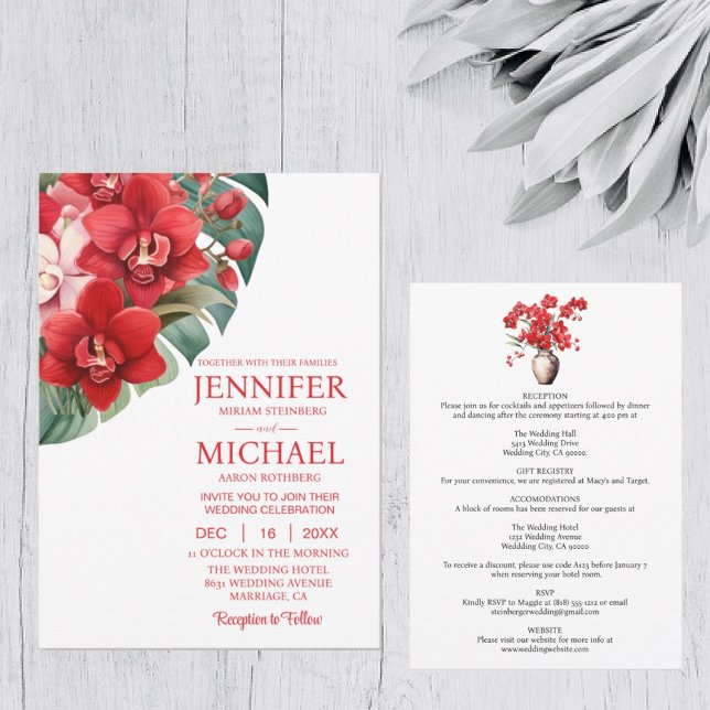 Invitaciones a la boda de verano de las orquídeas  (Subido por el creador)