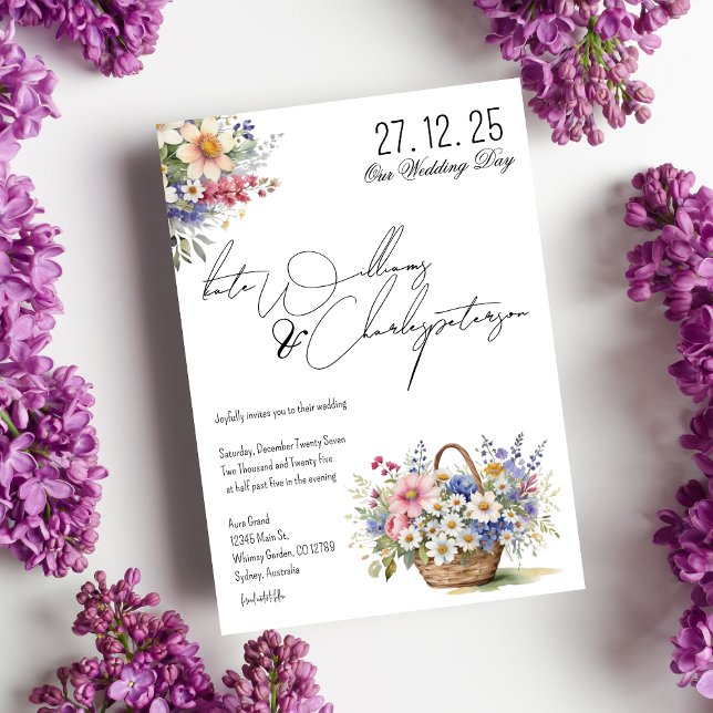 Invitaciones a la boda de verano de verano de Wild (Subido por el creador)