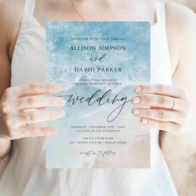 Invitaciones a la boda de verano en Ocean Beach (Subido por el creador)