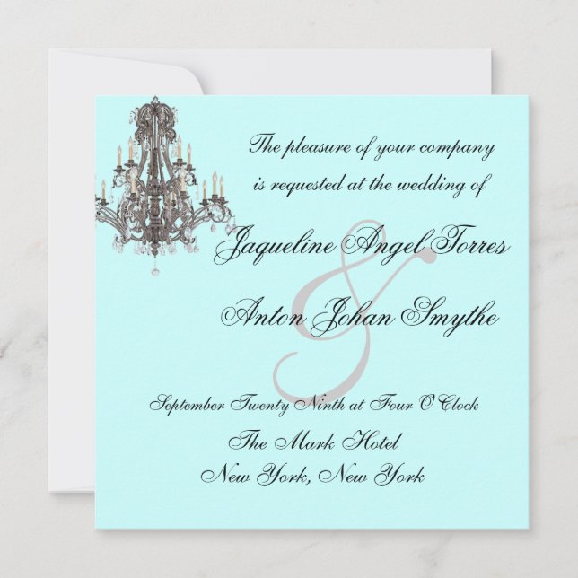 Invitaciones a la boda de Versailles Candelier (Anverso)