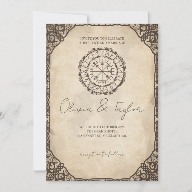 Invitaciones a la boda de Viking (Anverso)