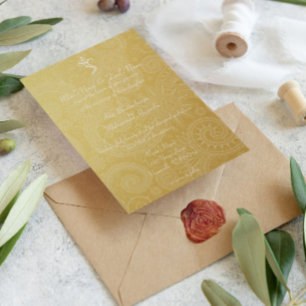 Invitaciones a la boda de Vinayaka de Oro