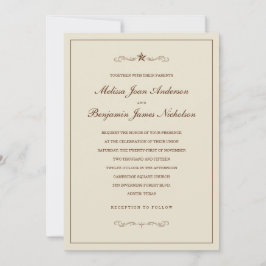 Invitaciones a la boda de Western Star con fronter