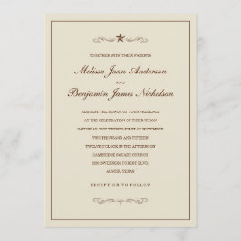 Invitaciones a la boda de Western Star con fronter