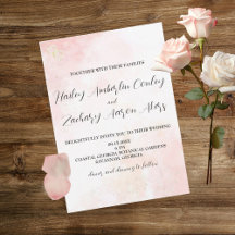 Invitaciones a la boda de Whispers Rosados