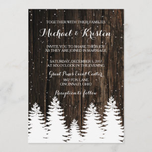 Invitaciones a la boda de Winter Wonderland