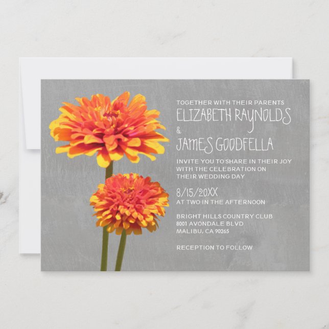 Invitaciones a la boda de Zambia (Anverso)