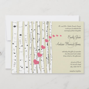 Invitaciones a la boda del árbol de aves de los co
