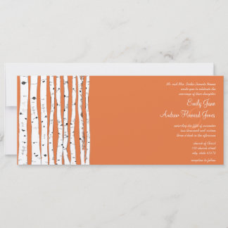 Invitaciones a la boda del árbol de aves del Rosa