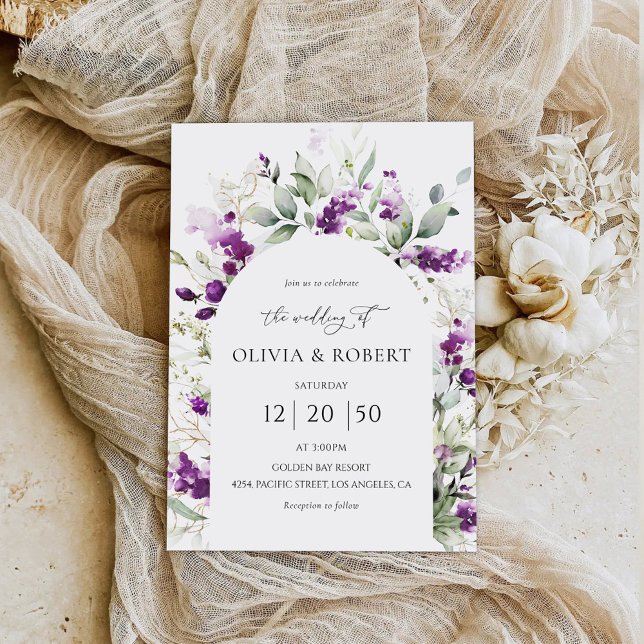 Invitaciones a la boda del Arco de la Lavanda de l (Subido por el creador)